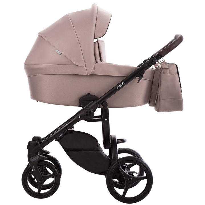 Бебешка количка 2в1 Bebetto Luca Pro New 30, SPF50, системи DMS и SAS, дъждобран, комарник, поставка за чаша