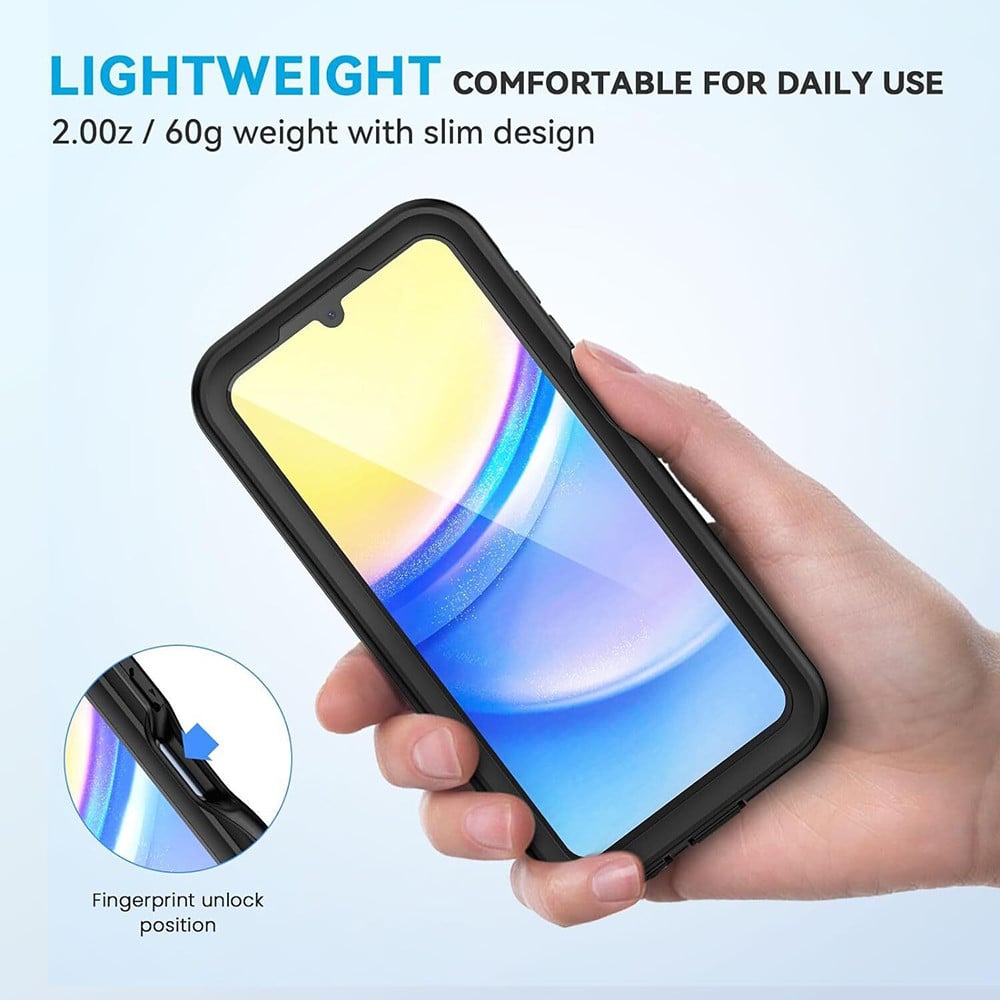 Husa pentru Samsung Galaxy A15 4G / A15 5G - ShellBox Waterproof IP68 Case - Black