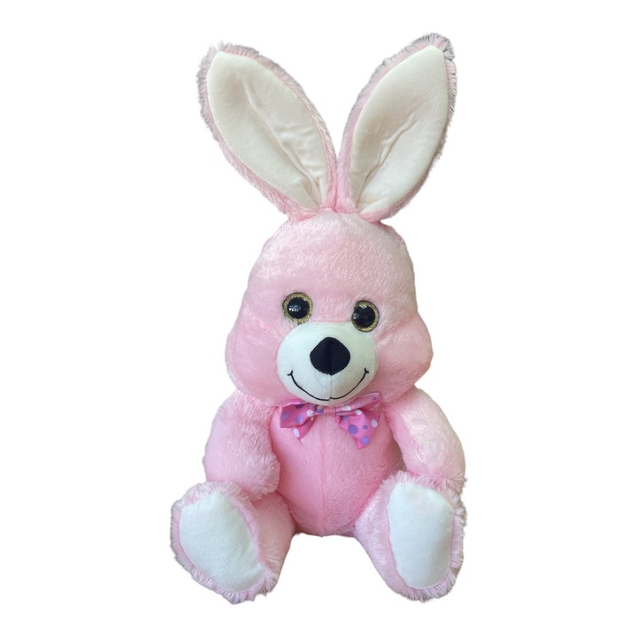 Jucarie Tea Toys Iepuras de plus cu papion, roz
