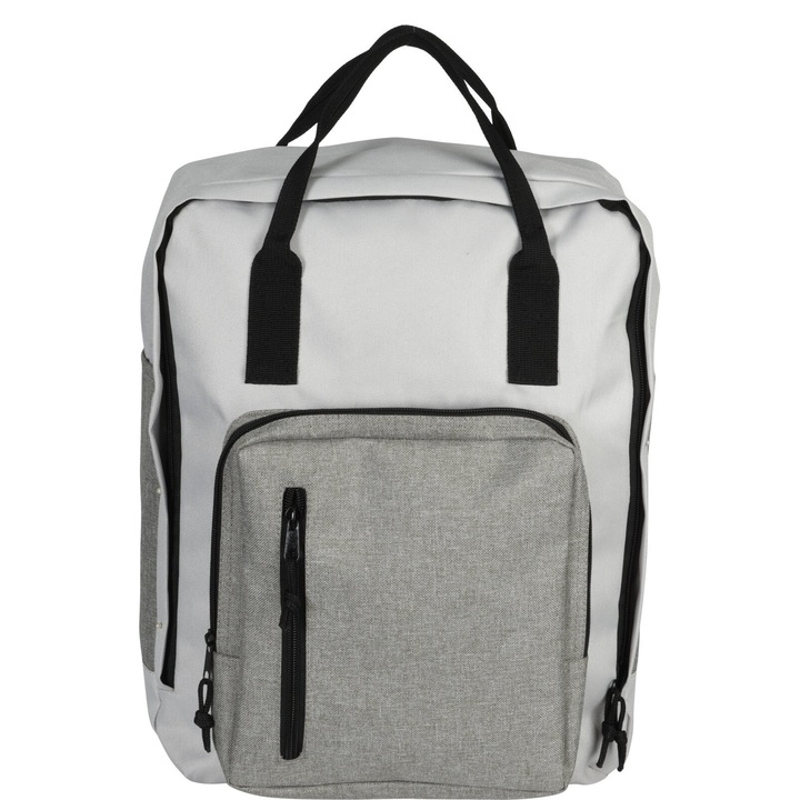 Rucsac student Excellent Houseware, poliester, 30x12x40 cm, gri