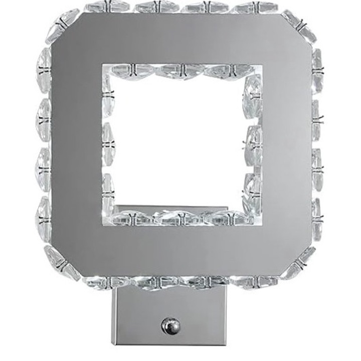 QttvbTna стенна лампа, модерен LED, кристал, студено бяло 6000K, 12W 1080lm