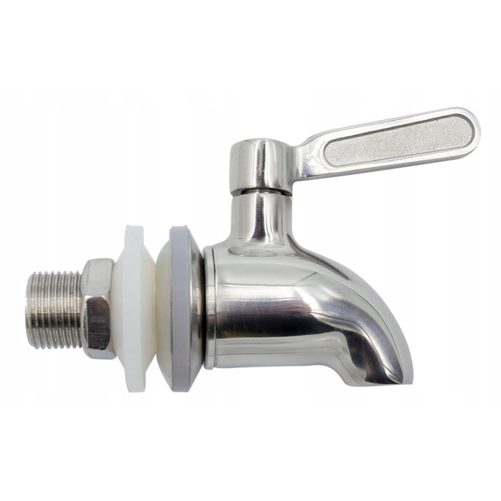 Robinet Din Otel Inoxidabil, SuperButelki, Etanseitate Ridicata Constructie Precisa Care Previne Scurgerile, Finisaj Elegant, Ideal Pentru Interioruri Moderne, Fabricat Din Otel Inoxidabil Durabil Rezistent La Coroziune Si Daune, Argintiu