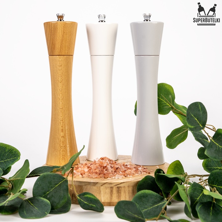 Set Solnita si piper, set sare si piper cu rasnita, 2 buc, plastic