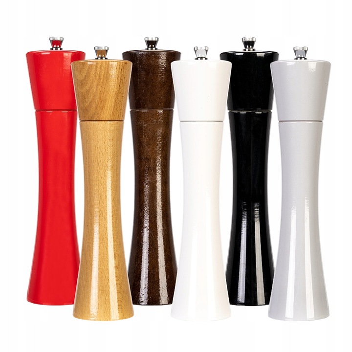 Rasnita Manuala, SuperButelki, Clasica, Din Lemn, Pentru Piper si Sare de mare, Mecanism de Macinare Durabil, Forma Ergonomica, Finisaj de Inalta Calitate, Utilizare Zilnica, Maro