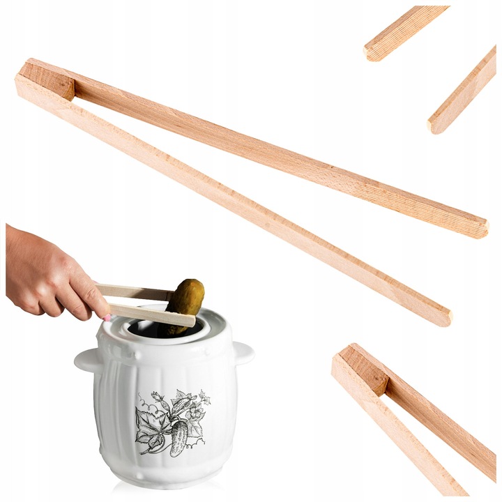 Cleste de Bucatarie, SuperButelki, Universal, Din Lemn Natural, Pentru Castraveti Muraturi si Grill, Sigur pentru Vase, Executie Solida si Durabila, Ecologic, Bej