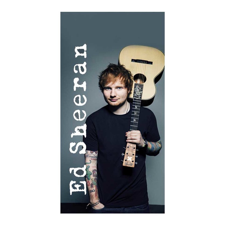 Хавлия за плаж Кингтекс Ed Sheeran, 70x140см, 60% памук 40% полиестер, Многоцветно