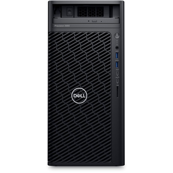 Desktop PC Dell Precision 3680 Tower, Intel Core i7-14700K 20 C / 28 T, 5.6 GHz, 32 GB RAM, 2 TB HDD 512 GB SSD, Fara unitate optica, NVIDIA T1000 8 GB, Windows 11 Pro