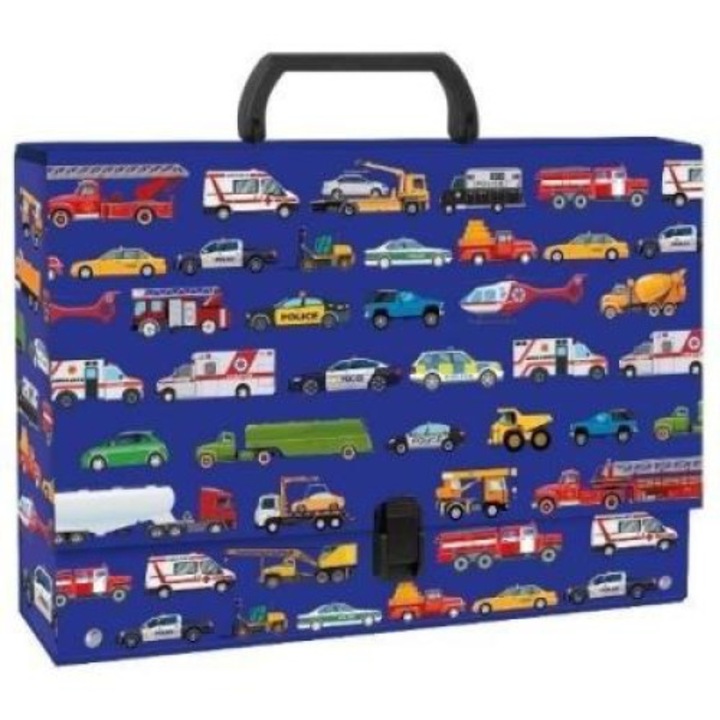 Servieta Derform, A4, model vehicule, carton laminat, 9 cm