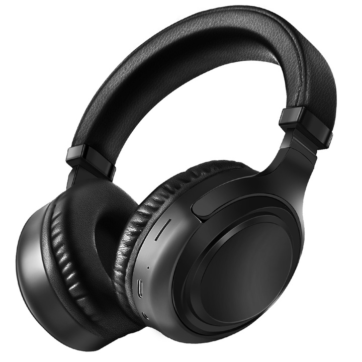 Fülre szerelhető fejhallgató, Dytimeem, KU120-B, összecsukható, vezeték nélküli, Bluetooth 5.3, mikrofon, fekete