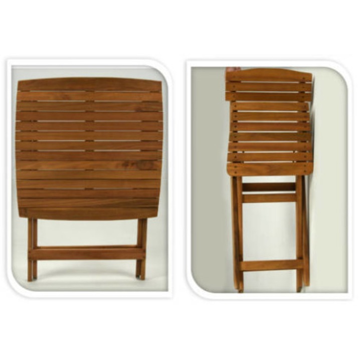 Set mobilier balcon, lemn de salcam
