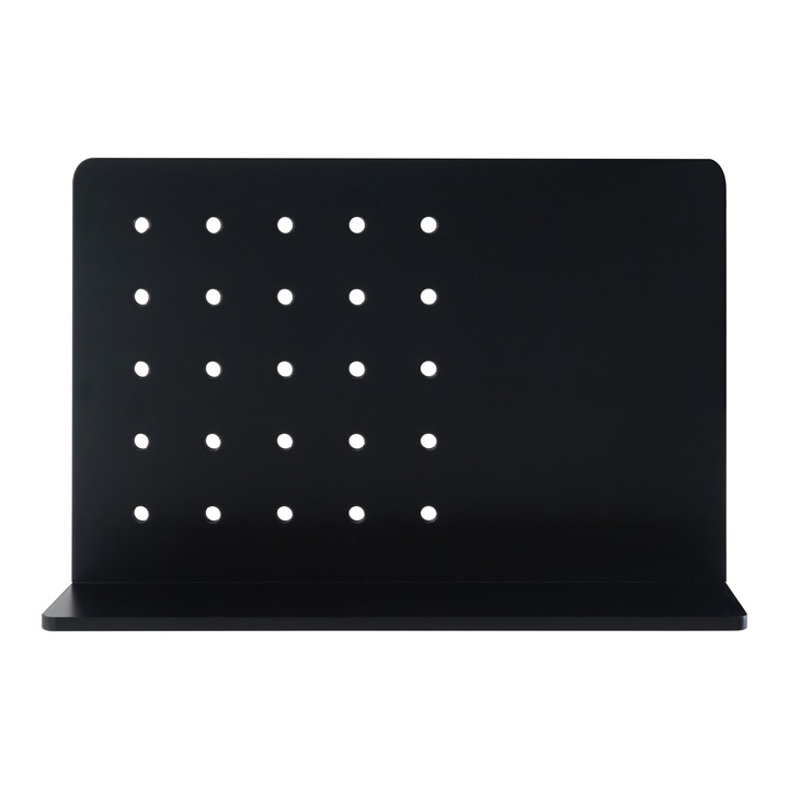 Raft, en.casa, PXDY-0001 Donna, 60 x 15 x 40 cm, mdf, negru, montabil pe perete