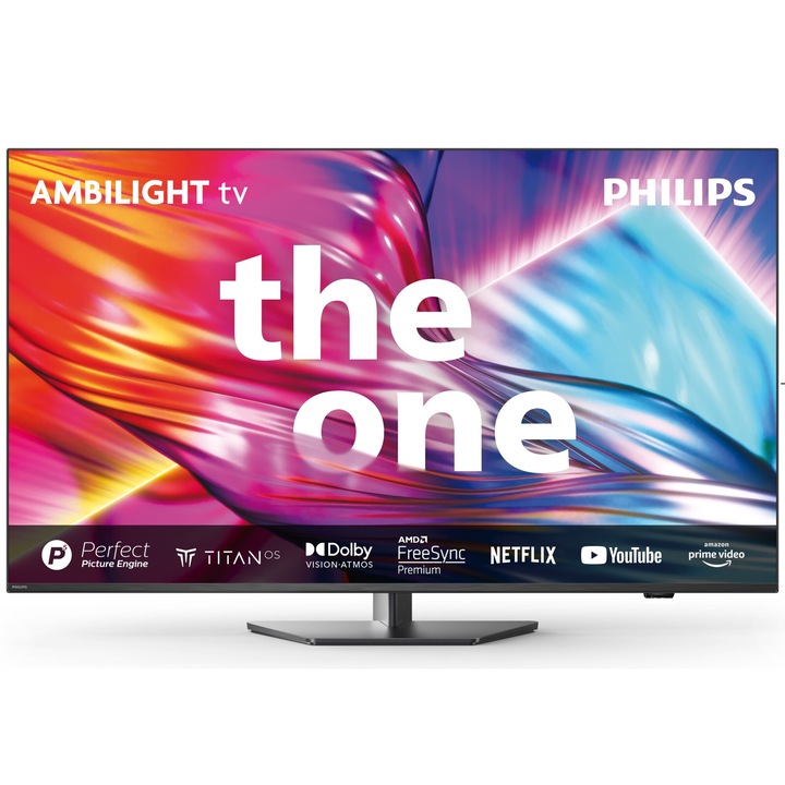 Televizor Philips AMBILIGHT tv LED 65PUS8919, 164 cm, Smart TV, Ultra HD 4K, 100 Hz, Clasa F (Model 2024)