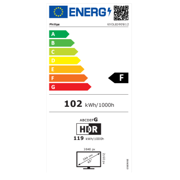Televizor Philips AMBILIGHT tv OLED+ 65OLED909, 164 cm, Google TV, Ultra HD 4K, 100Hz, Clasa F (Model 2024)