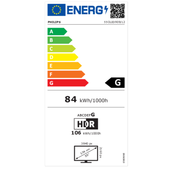 Televizor Philips AMBILIGHT tv OLED+ 55OLED909, 139 cm, Google TV, Ultra HD 4K, 100Hz, Clasa G (Model 2024)