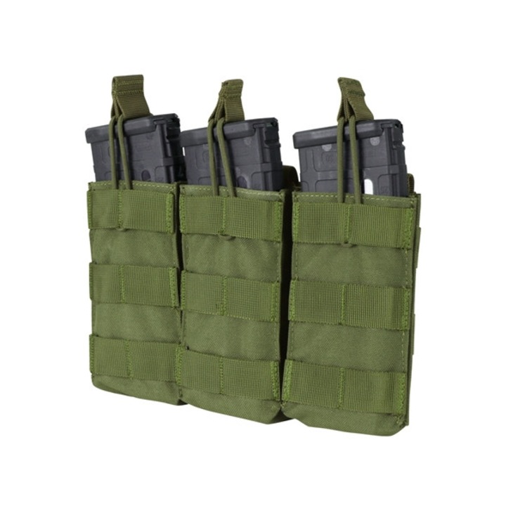 Husa sport Condor, Triple Open-Top, pentru magazii M4/M16, kaki, 15x26x2.5cm