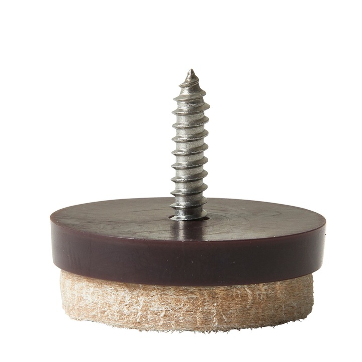 Комплект от 4 подови протектора за мебели Shopiens, филц, с винт, Ø 28 mm