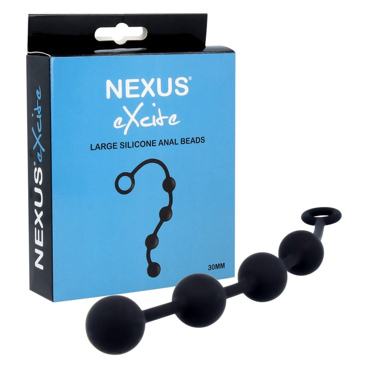 Anális golyó Nexus Excite Large, orvosi szilikon, elasztikus, átmérője 30mm