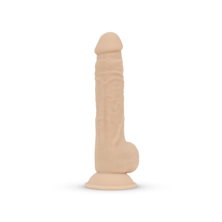Real Fantasy Deluxe Quentin vibrátor, valósághű, tapadókoronggal, Silexpan anyag, 24 cm, vízálló