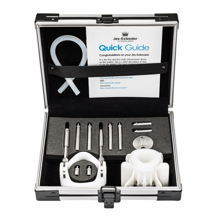 Удължение на пениса, Just Glide, Силикон, Титан, 24см