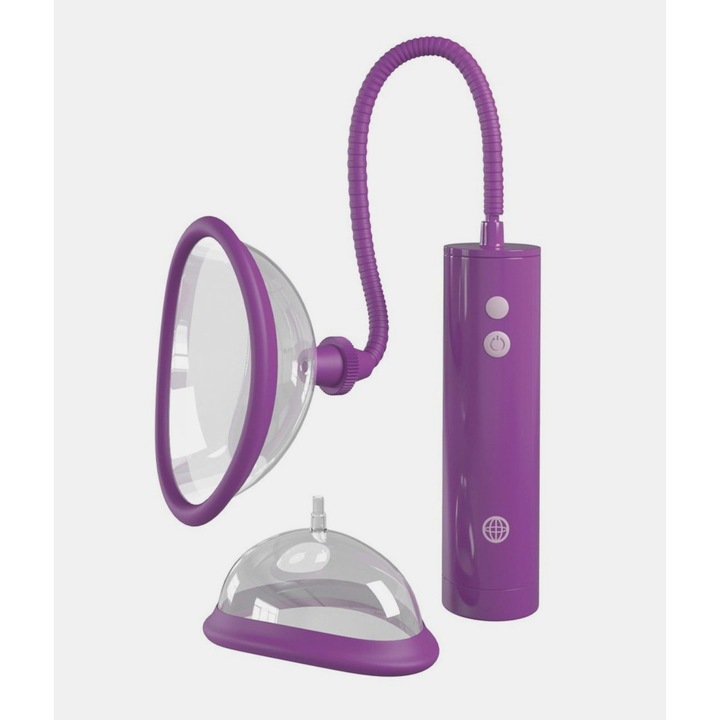 Секс помпа Fantasy For Her Sex Pump Set, Автоматично засмукване, USB зареждане, Прозрачен