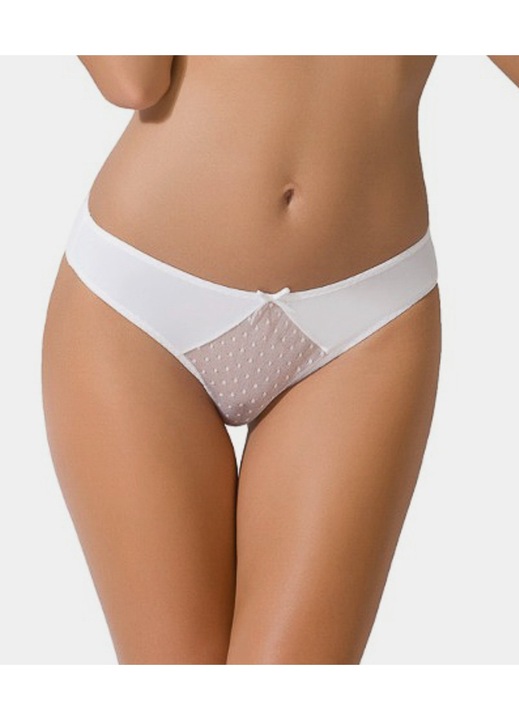 Lenjerie sexy Passion Miranda, dantela, transparent, alb, L/XL