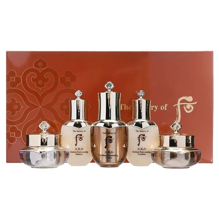 The History of Whoo Cheongidan Arcápoló Csomag mini 5db, Arctonik 25ml, Emulzió 25ml, Szemkörnyék Szérum 5ml, Esszencia 8ml, Arckrém 10ml