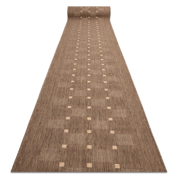 Dywany Łuszczów Sizal futó szőnyeg FLOORLUX minta 20079 coffe / mais 120 cm, 120x890 cm