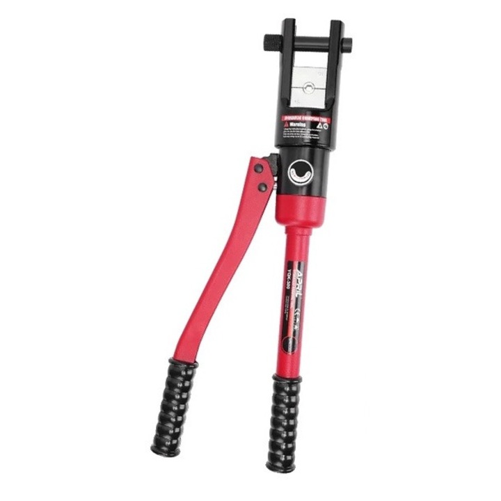 Hidraulikus krimpelő szerszám, alumínium/rozsdamentes acél, 10-300 mmA², fekete/piros