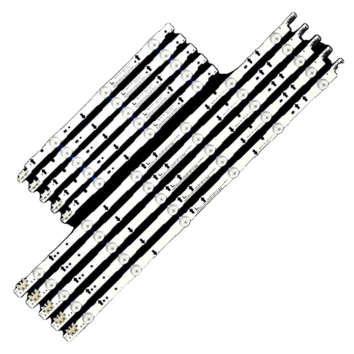 Set benzi LED backlight, compatibile cu modele TV Samsung, 10 bucati, 553x303mm, multicolor