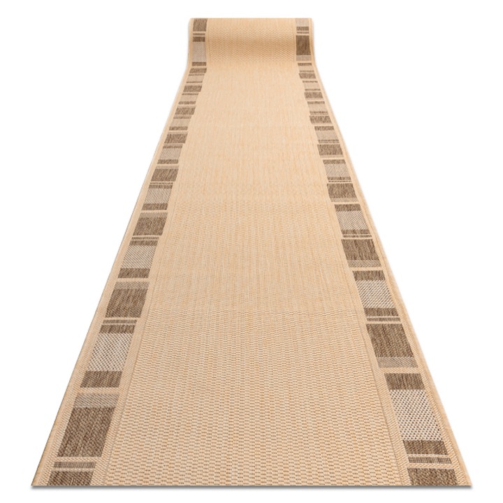 Dywany Łuszczów Sizal futó szőnyeg FLOORLUX minta 20195 mais / coffe 120 cm, 120x890 cm