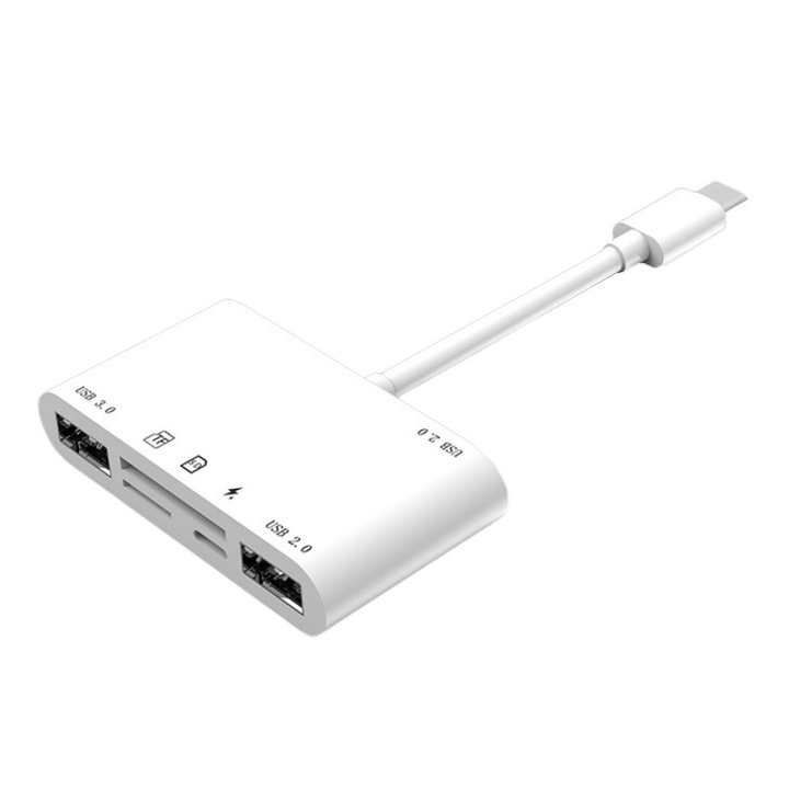 Cititor de carduri 6-in-1, compatibil i-Phone/i-Pad si dispozitive USB C/A