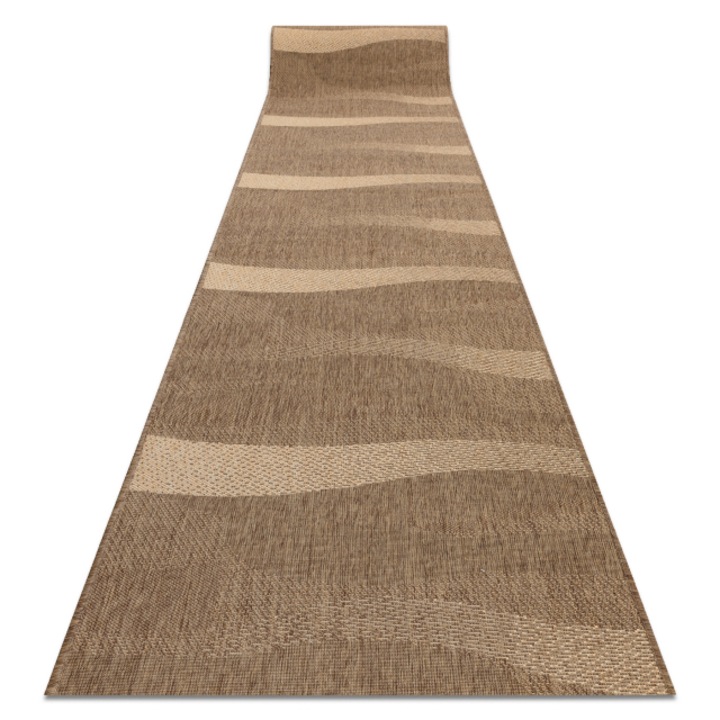 Dywany Łuszczów Sizal futó szőnyeg FLOORLUX minta 20212 coffe / mais 120 cm, 120x890 cm