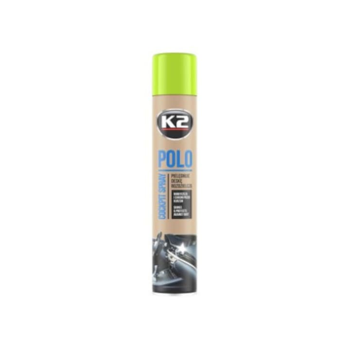 Spray silicon bord Polo K2 Cockpit Spray, Parfum Mar verde, 750ml