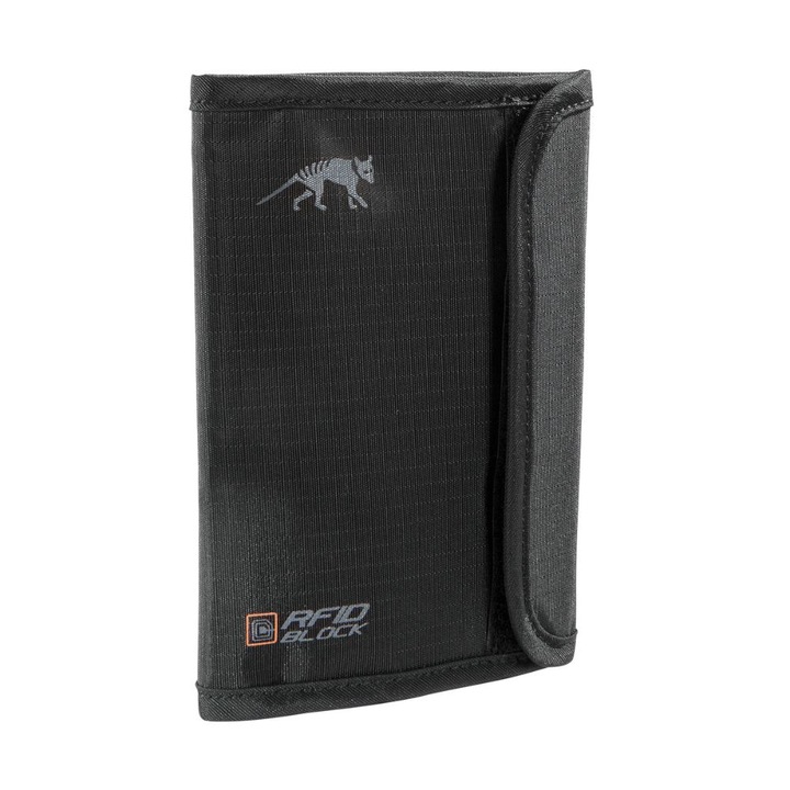 Портфейл Tasmanian Tiger RFID, Cryptalloy protection, 15x11x1 см, Черен