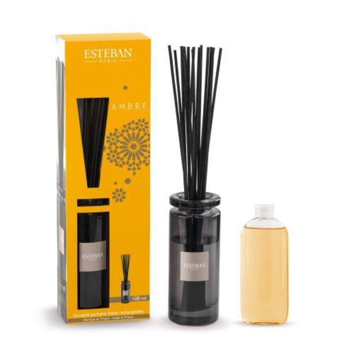 Difuzor parfum Ambre, 100 ml, Esteban Paris, sticla- AMB-116