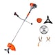 Motocoasa de tuns gazon/iarba pe benzina Ruris DAC 110, putere 1.2 CP, 26 CC, motor Tez, 2 timpi, diametru taiere 21 cm, contine: bobina fir + disc 3 lame