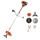 Motocoasa de tuns gazon/iarba pe benzina Ruris DAC 510, putere 3.5 CP, 62 CC, motor Tez, 2 timpi, diametru taiere 21 cm, contine: bobina fir + disc 3 lame + disc 8 dinti + disc 80 dinti Vidia