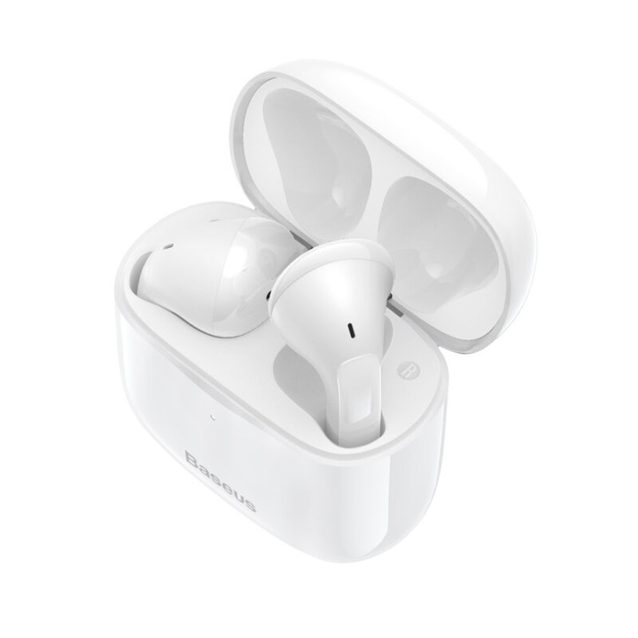 Безжични TWS слушалки с Bluetooth 5.0, Bowie E3, бързо зареждане, 10 м зона на покритие, USB Type-C кабел, бели