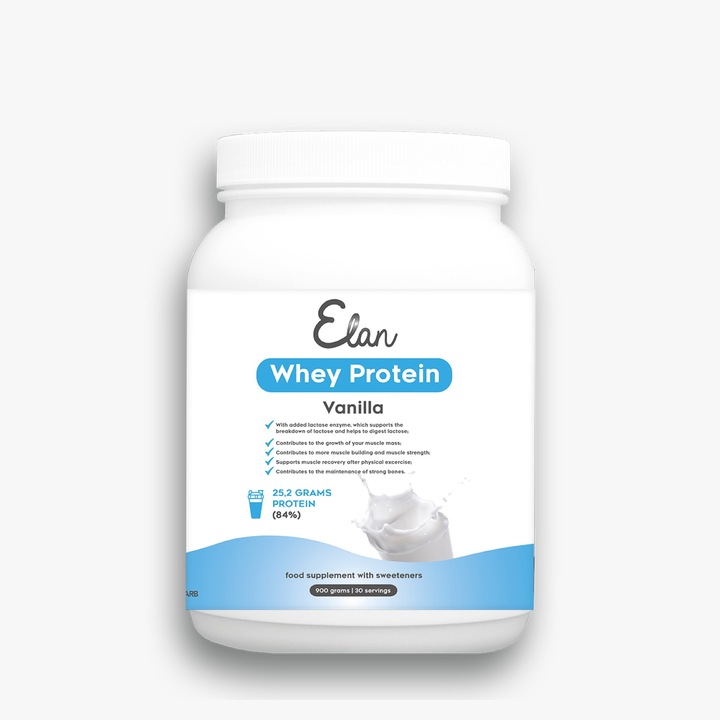 Pudra Proteica din zer | Vanilie| 900 grame | 30 portii