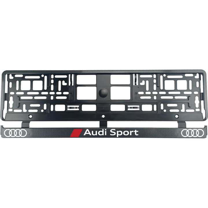 Комплект от 2 броя, държач за регистрационен номер Carbon, Audi Sport