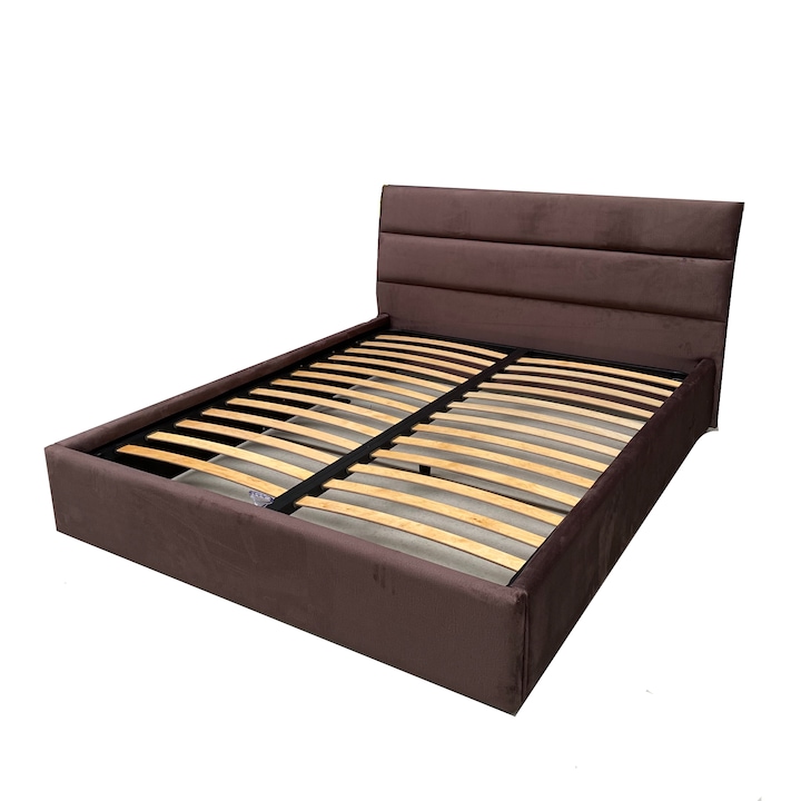 Pat tapitat Jocelyne, Studio Casa, 160 x 200 cm, Catifea Maro