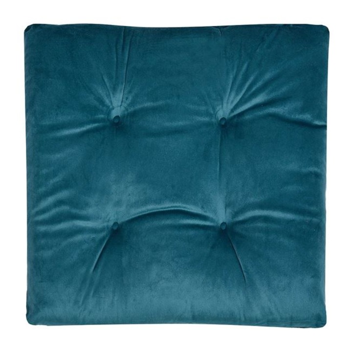 Декоративна възглавница за седалка Velvet Petrol 38x38см