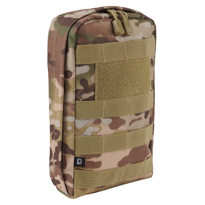 Husa tactica, Brandit, poliester, sistem MOLLE, 24 x 15 x 5 cm, camuflaj