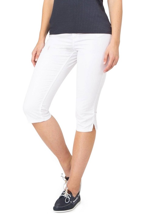 Pantaloni capri TBS Gemmecor, Alb
