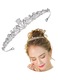 Булчинска тиара Edibazzar, кристали, сребро, 15x2,6 см