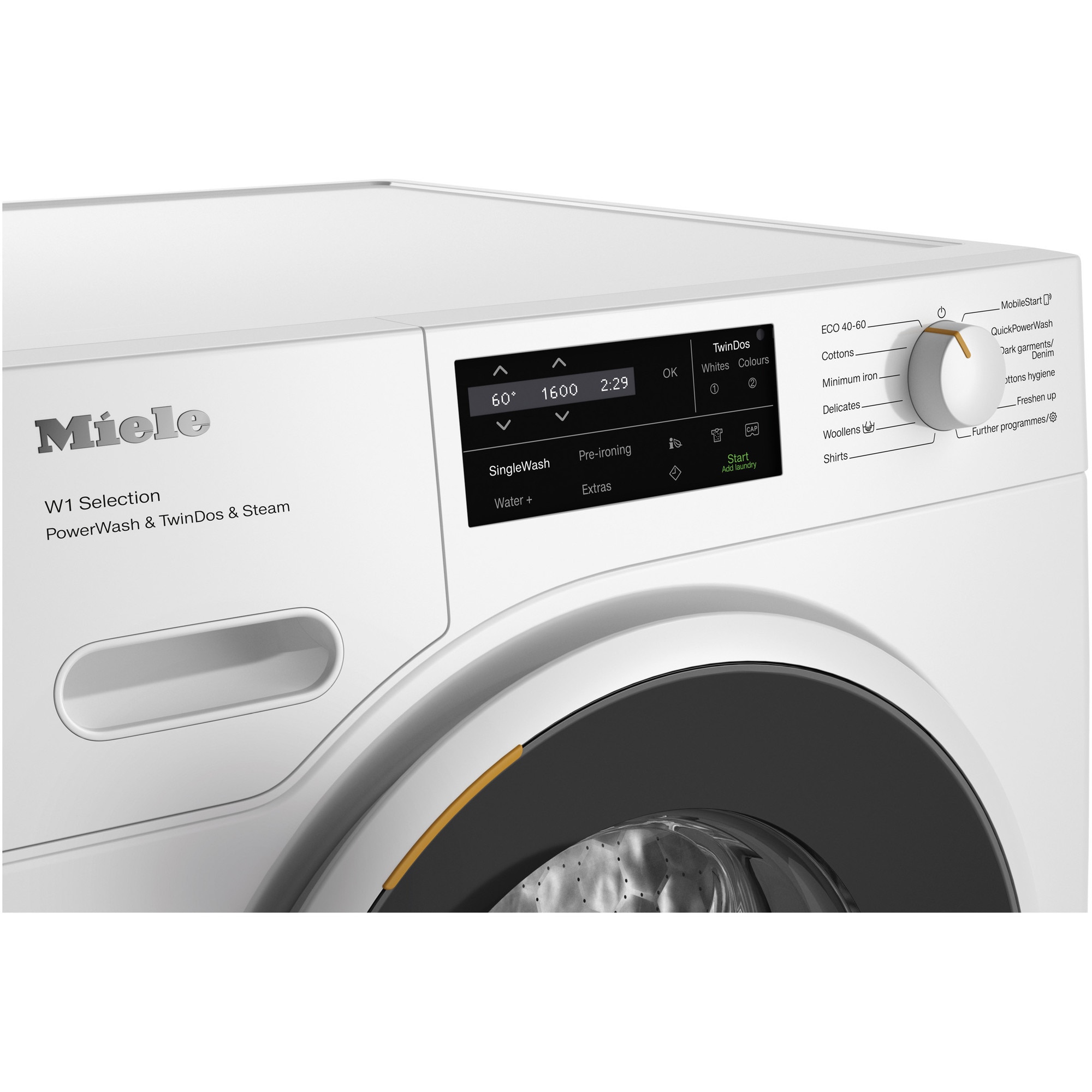 Masina de spalat rufe Miele WSI 883 WCS, 9 kg, 1600 rpm, WiFI Conn@ct, TwinDos, PowerWash, CapDosing, Clasa A, Alb