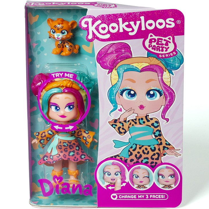 Кукла KookyLoos - Pets party, Diana