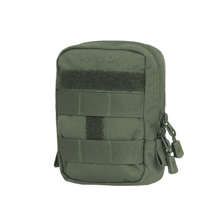 Husa Utilitara, Pentagon, Nailon 500D, Sistem Molle, 15.5 x 11 x 5 cm, Olive
