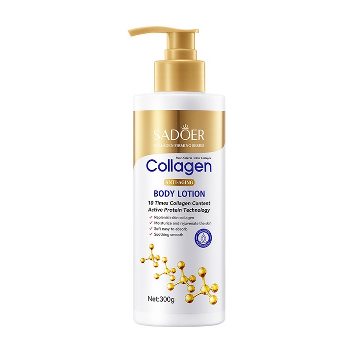 Lotiune de corp SADOER, seria collagen firming, hidratanta si anti-imbatranire, 300g