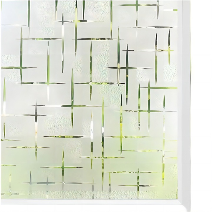 Folie autoadeziva pentru geamuri, reutilizabila, model stele, abstract, 45x200cm